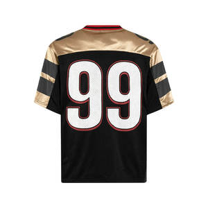 เสื้อยืดโอเวอร์ไซส์ทรงบ็อกซี่ คอวี สไตล์เรโทร สำหรับผู้ชาย ผลิตโดยผู้ผลิตเสื้อผ้าสตรีทแวร์คุณภาพสูง ลายซับลิเมชั่น เหมาะสำหรับฟุตบอล เบสบอล รับสั่งทำเสื้อเจอร์ซีย์ - Product Image 3