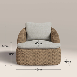 Modern Wicker Sturdy <b>Dining</b> <b>Table</b> Set with Comfortable Garden Chairs for Outdoor Furniture Park & Villa Use - Product Image 5