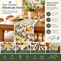 Nappe de table en coton moderne et durable, imprimé floral citron, pour la décoration de la maison, des hôtels, des restaurants et des événements.