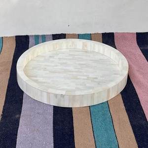 Plateau de service Art Déco en os incrusté, couleur personnalisée, pour la maison et l'hôtellerie, luxe, taille sur mesure, fait main, moderne, durable, collection Bar Mitzvah - Product Image 4