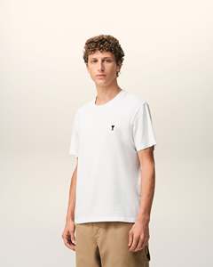 Camiseta Blanca para Hombre, Corte Regular, 100% Algodón, Logotipo Bordado, Cuello Redondo Minimalista, Manga Corta, Transpirable, Ecológica, Estilo Urbano - Product Image 4