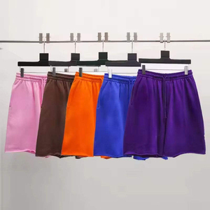 Pantalones cortos de algodón de color liso para hombre, cintura elástica, ropa informal, longitud media, tejidos, transpirables, con bolsillos, disponibles en varios colores - Product Image 6