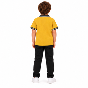 Camiseta Polo de Punto para Niños, Manga Corta, Cuello Polo Acanalado, Informal, Ropa de Verano para Niños, Venta al Por Mayor - Product Image 6