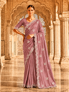 Vexotrend Indian Designer Customization Women's Velvet Satin <b>Saree</b> Beautiful Patola Design Traditional Style Wedding Party - Product Image 6