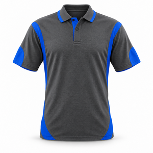<b>Mens</b> Two Tone <b>Polo</b> <b>Shirt</b> Custom Embroidery Cotton Contrast Trim Short Sleeves Casual Summer Streetwear Soft Finish Menswear Tops - Product Image 1