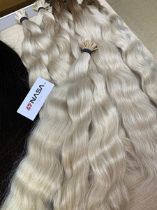Extensions de cheveux humains vierges vietnamiens à pointes en kératine, super double drawn, couleur brun clair, 30 pouces - Product Image 6