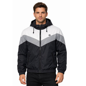 Trendy Lightweight Nylon Windbreaker <b>jacket</b> for <b>men</b> Custom Logo Streetwear Color Block Zip Up High Quality Wholesale Low MOQ - Product Image 3