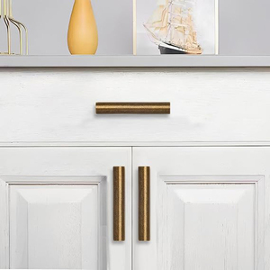 Furniture Knob <b>Handles</b> Golden Drop T Shape <b>Pull</b> <b>Handle</b> Shape Dresser Knobs for Kitchen Bathroom Cabinet <b>Door</b> Metal Knobs - Product Image 2