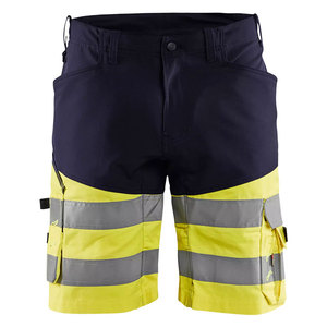 Shorts de sécurité réfléchissants haute visibilité bicolores multi-poches pour hommes, pour travaux de construction - Product Image 1