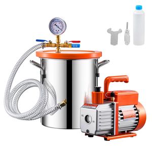 Kit Camera a Vuoto in Acciaio Inossidabile da 3 Galloni con Pompa da 3,5 CFM Monostadio ACR per Degassaggio e Recipienti a Pressione - Product Image 1