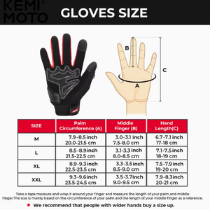 Guantes de Motociclismo de Carreras, Protección Completa para los Dedos, Protección Contra Impactos en los Nudillos, Antideslizantes, para Uso en Invierno - Product Image 4