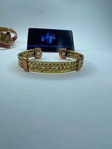 Handforge Global Impex HGI-098765 Women's Men's <b>Copper</b> Brass Gold Plated Vintage Cuff <b>Bracelet</b> Bulk High Quality Wedding Jewelry - Product Image 6