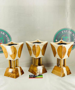 Quemador Bakhoor árabe de madera y resina epoxi personalizado, quemador de incienso de madera Mukhbar Oud Mabkhara de Falak World Export - Product Image 1