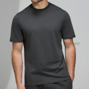 T-shirt à col rond pour homme, manches courtes, coupe classique, couleur unie, décontracté, polyester/coton, toile respirante, séchage rapide, anti-rétrécissement - Product Image 1