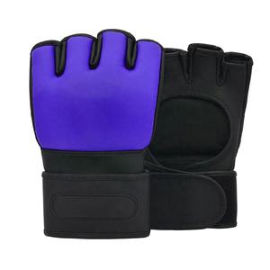 Mitaines de combat personnalisées en cuir à demi-doigts pour grappling, boxe et MMA, service OEM - Product Image 4