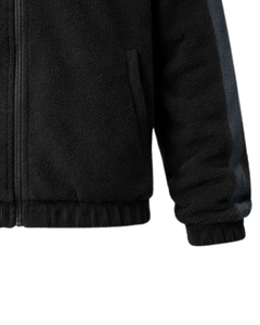 Ensemble de survêtement personnalisé pour homme, noir, avec empiècements contrastés, veste zippée intégrale et pantalon de jogging, fabricant sur mesure, vêtements de sport, tenue d'entraînement - Product Image 3
