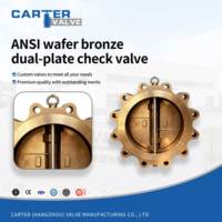 Clapet anti-retour à double plaque en bronze d'aluminium ANSI Classe 150 300 C95800 pour conduites marines d'eau de mer API594 OEM
