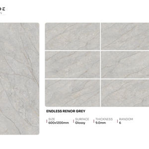 Carreaux de porcelaine brillants de luxe premium, format grand 600x1200, pour sols et murs, décoration intérieure - Product Image 1