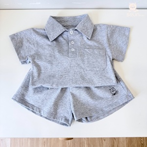 ชุดเสื้อโปโลเด็กผู้ชาย SeunKids เนื้อผ้านุ่ม 100% ผ้าฝ้าย ชุดลำลองฤดูร้อน ผลิตในเวียดนาม - Product Image 4