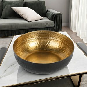 Métal aluminium martelé Black & Gold Bowl Work Meilleure qualité Équipement de beauté et de soins personnels Conception unique - Product Image 2