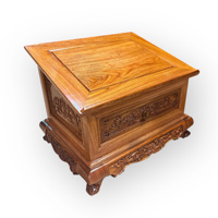 Table de prière compacte moderne avec compartiment de rangement intégré en bois Huongwood pour salon