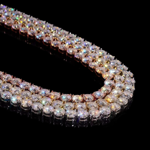 Collar de diamantes de plata de ley 925 con moissanita de corte redondo, joyería fina, brillo deslumbrante, accesorio de moda elegante y atemporal - Product Image 1