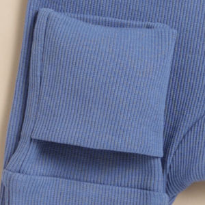 Mameluco con cremallera de elastano de bambú de calidad premium-Denim ligero - Product Image 5