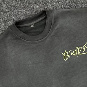 Camiseta de Hombre Negra con Cuello Redondo, 100% Algodón, con Ribete Amarillo en Contraste, Transpirable, de Manga Corta, Tejida, Informal, Talla M - Product Image 5