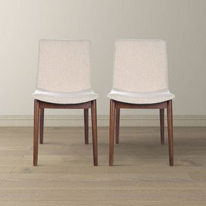 Ensemble de 2 chaises de salle à manger en tissu beige Ravel - Product Image 3