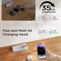 LISEN Polyvalent 60W Câble rétractable 5-en-1 USB C une solution de charge rapide pour iPhone iPad Samsung téléphones Android tablettes
