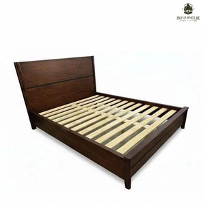 Cadre de lit gonflable pliable moderne en bois massif de manguier et placage MDF, écologique, pour chambre à coucher, vente en gros OEM ODM - Product Image 1