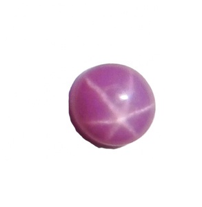 Rubí Estrella Redondo de 4x4 mm, 1 Quilate, Creado en Laboratorio, Cabujón Pulido con Efecto de Estrella de 6 Puntas para Joyería - Product Image 2