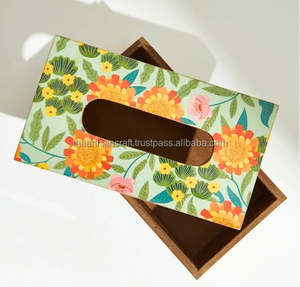 Soporte de pañuelos hecho a mano de diseño moderno y caja de vajilla nuevo esmalte impreso para decoración de hogar y hotel por ARTISAN CRAFT - Product Image 4