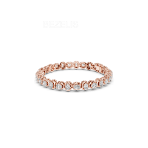 Diamante de Laboratorio con Corte Brillante de 84 Quilates de Peso Total, Engastado en Bisel, Brazalete Moderno con Diamantes, Elaborado a Mano por Expertos en Su - Product Image 1