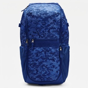 Sac à dos en nylon camouflage bleu, capacité 30-40L, organisateur de sport avec poches latérales et compartiment avant zippé - Product Image 1