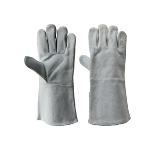 Guantes de Soldadura Resistentes al Calor, Guantes de Trabajo de Cuero Personalizados, Diseño OEM - Product Image 1
