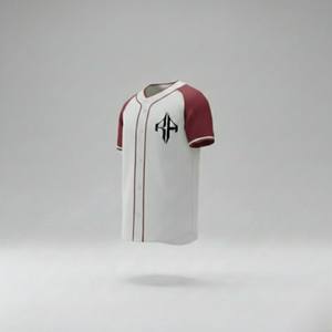 Camisetas de Béisbol con Estampado Digital 100% Poliéster, Transpirables, de Secado Rápido, Cuello en V, Manga Corta, por RIVIAN ATLANTIC - Product Image 4