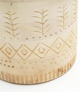 Handmade Transparent Modern Wooden Table <b>Vase</b> Bamboo Style Flower Vessel 8.25x15 in for Living Room Decor - Product Image 5