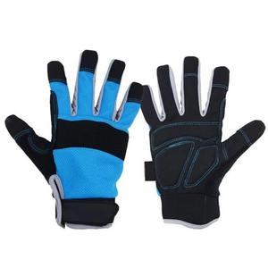 Gants de travail mécaniciens antidérapants en polyéthylène à doigts complets, compatibles écran tactile, anti-vibrations, respirants, pour assemblage industriel et sécurité - Product Image 5