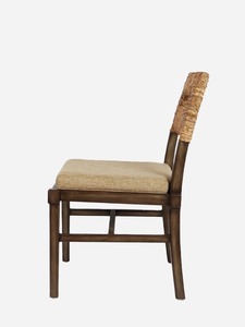 Natural Solid Wood <b>Dining</b> <b>Chair</b> with Woven Seat Detail – Modern <b>Rustic</b> Furniture for Café, Restaurant and Interior Decoration - Product Image 3