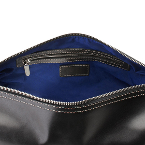 Custom Logo Black Leather <b>Men's</b> Dopp Kit Toiletry Wash Bag Travel Cosmetic <b>Pouch</b> for <b>Men</b>. - Product Image 4