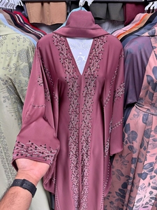 Abaya de Dubaï 2026 Attrayante pour Femme, Kaftan Fait Main, Traditionnel Islamique, Vintage, Maxi, Ourlet Évasé, en Polyester Respirant, pour Soirée et Fête - Product Image 6