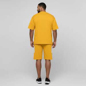 Nouvel ensemble décontracté haut de gamme pour homme, confortable pour l'automne, composé d'un t-shirt à manches courtes en coton et d'un short imprimé, ensemble de survêtement 2 pièces - Product Image 2
