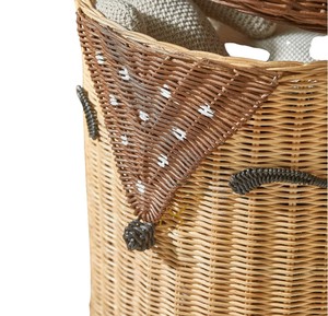 Cesta de Almacenamiento de Mimbre Fox con Tapa, Organizador de Juguetes de Animales del Bosque Tejido, Contenedor de Ropa Sucia de Mimbre para Guardería Infantil - Product Image 4