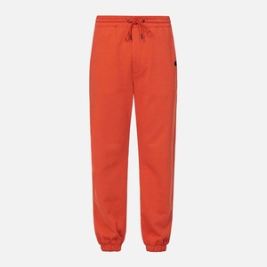 Pantalon de survêtement orange pour homme, taille élastique, décontracté, en molleton de coton respirant, avec poches latérales, style automne, léger, tricoté - Product Image 1