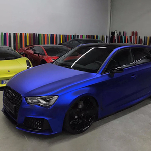 Satin Ice Blue Car Wrapping Vinyl Films Anti-Scratch PVC with Color-Changing Car <b>Wrap</b> Film UV-proof Sticker and Decal Decoration - Product Image 1