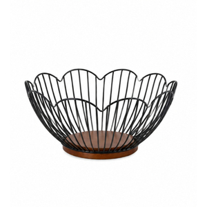 Corbeille à fruits en fil doré pour comptoir de cuisine, bol à fruits et organisateur de légumes en métal géométrique, décoration de table de luxe - Product Image 6