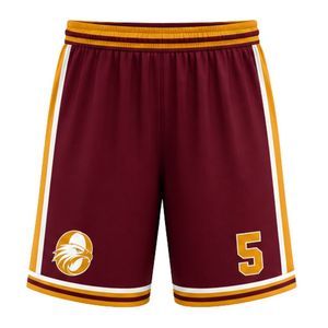 Ensemble uniforme de basket-ball pour hommes et femmes, maillot et short jaune bordeaux, vêtements de sport légers et confortables pour équipe sportive Oita - Product Image 4