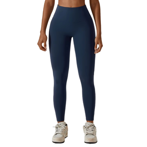 Pantalones Deportivos de Cintura Alta para Mujer, Pantalones de Yoga Populares, Elásticos, Ajustados, de Colores Sólidos, Ideales para Correr - Product Image 2