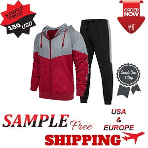 Conjunto Deportivo para Hombre con Bloques de Color, Sudadera con Cierre y Pantalones Jogger, Ropa Deportiva Informal para Correr y Entrenar - Product Image 5